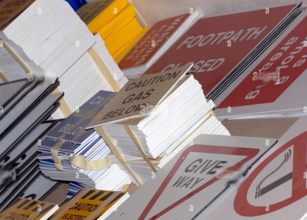 materials used to make safety signs