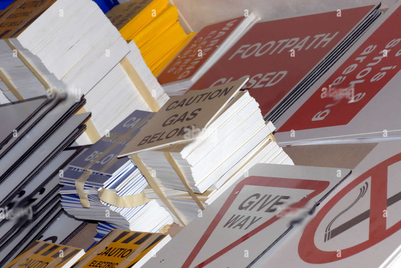 materials used to make safety signs